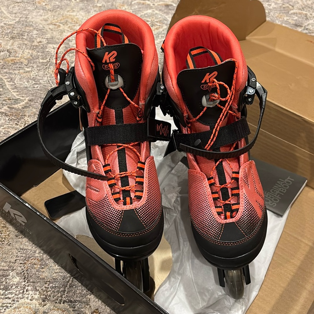 K2 Pink and Black Inline Skates